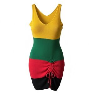 Colorblock Knit Beach Cover